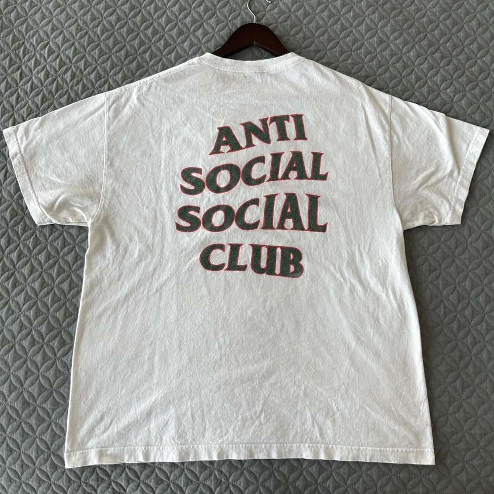 XL Anti Social Social Club T-Shirt. White/Green/Red
